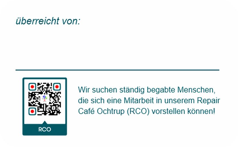 Rückseite Visitenkarte