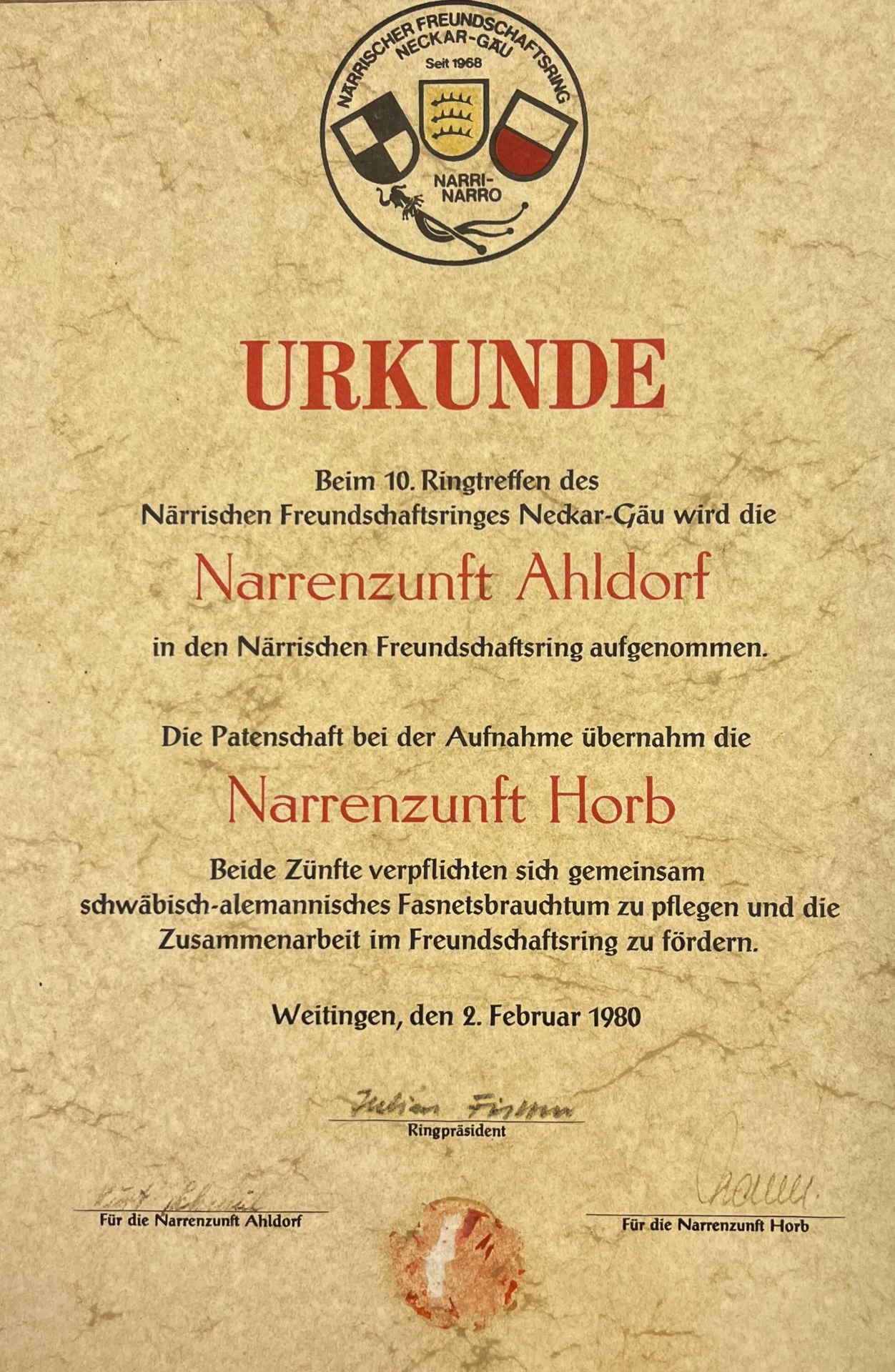 Urkunde 2