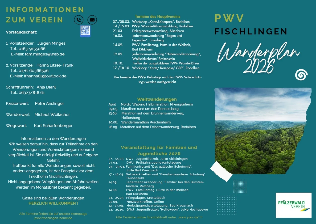 Wanderplan 2026 - Seite 1
