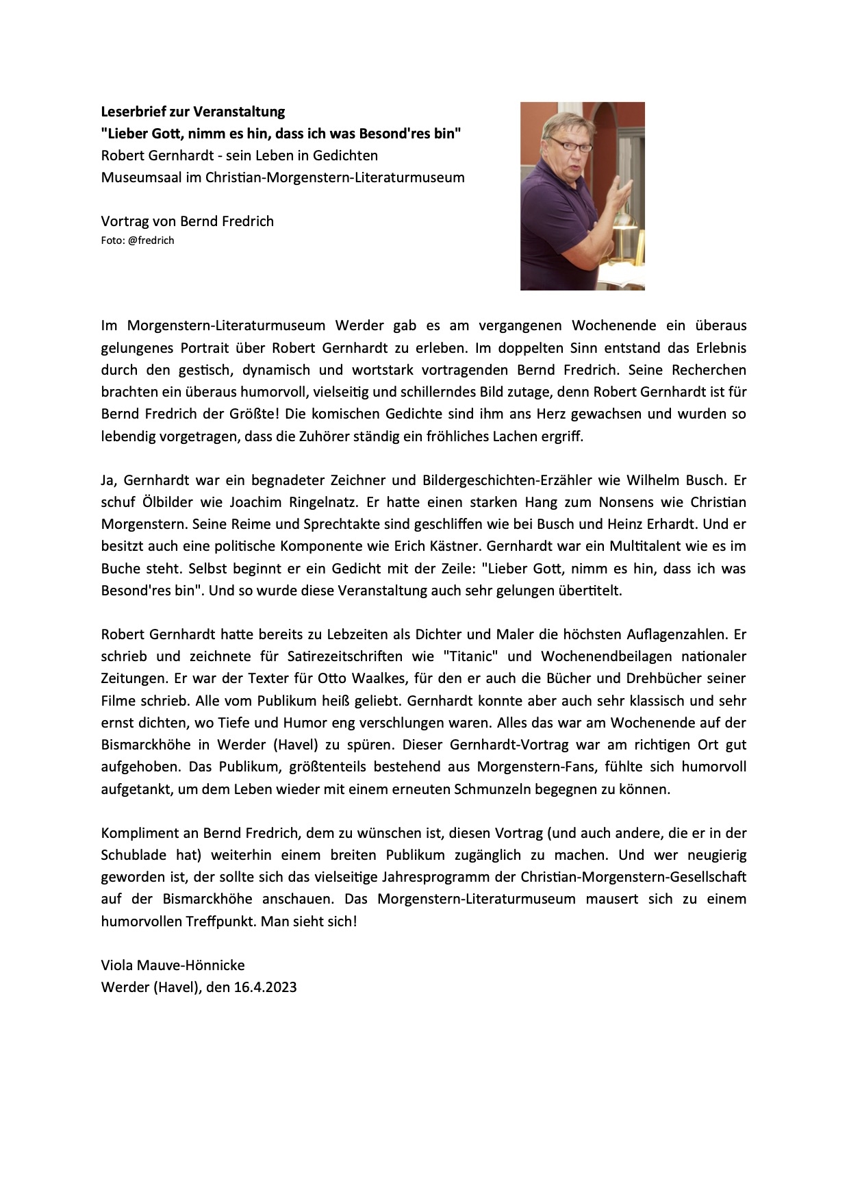 Leserbrief