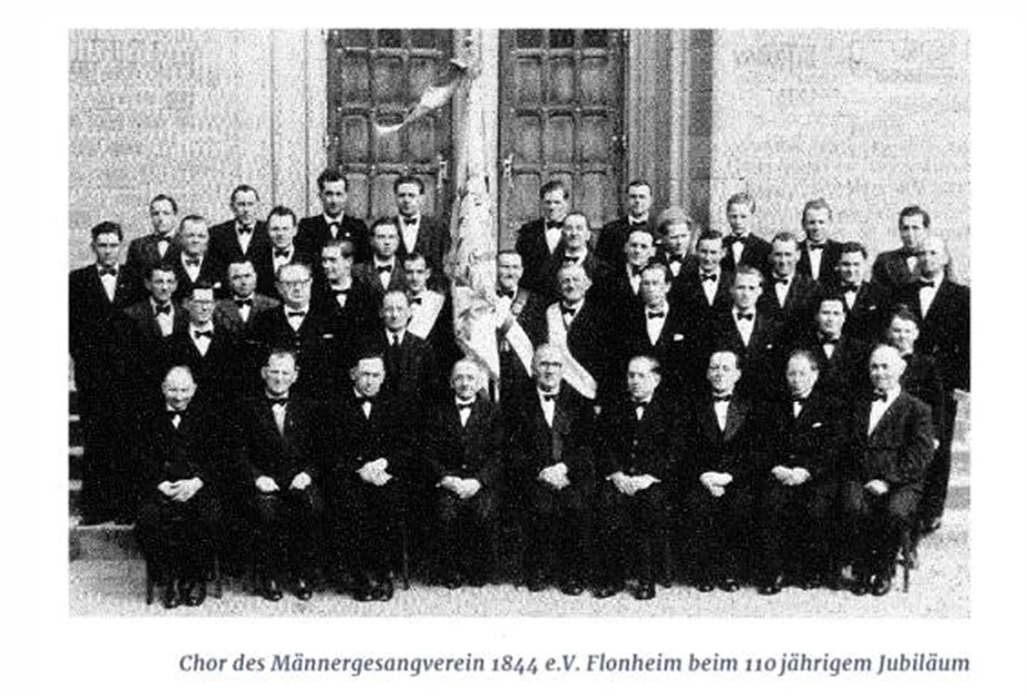 Chor des Männergesangverein 1844 e.v. Flonheim beim 110 jährigem Jubiläum