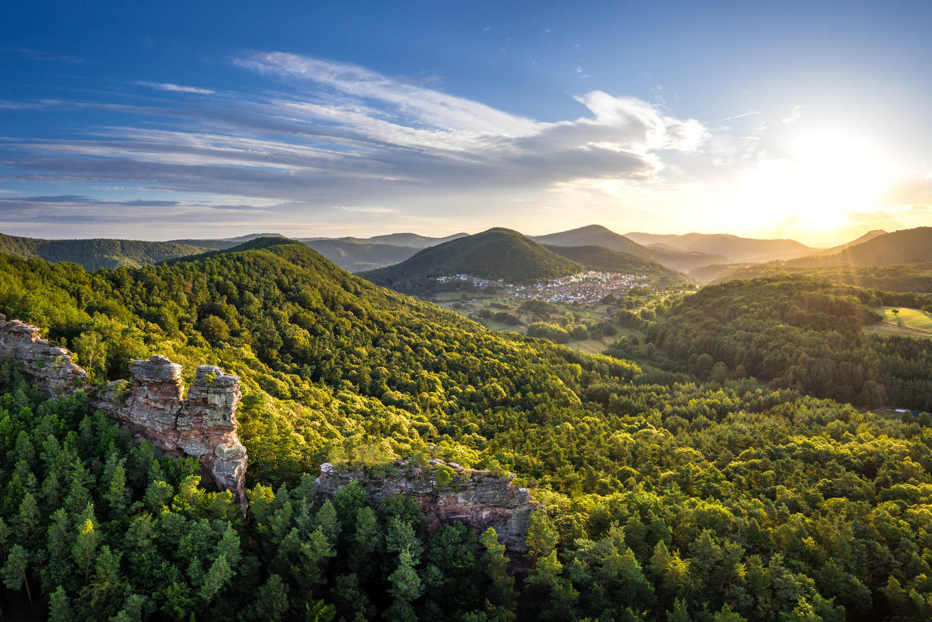 Sonnenaufgang an den Luger Geiersteinen
