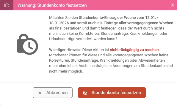 10 Warnung Stundenkonto festsetzen