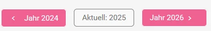 Zusehen sind die verschiedenen Filteroptionen, Jahr 2024, Aktuell 2025 und Jahr 2026.