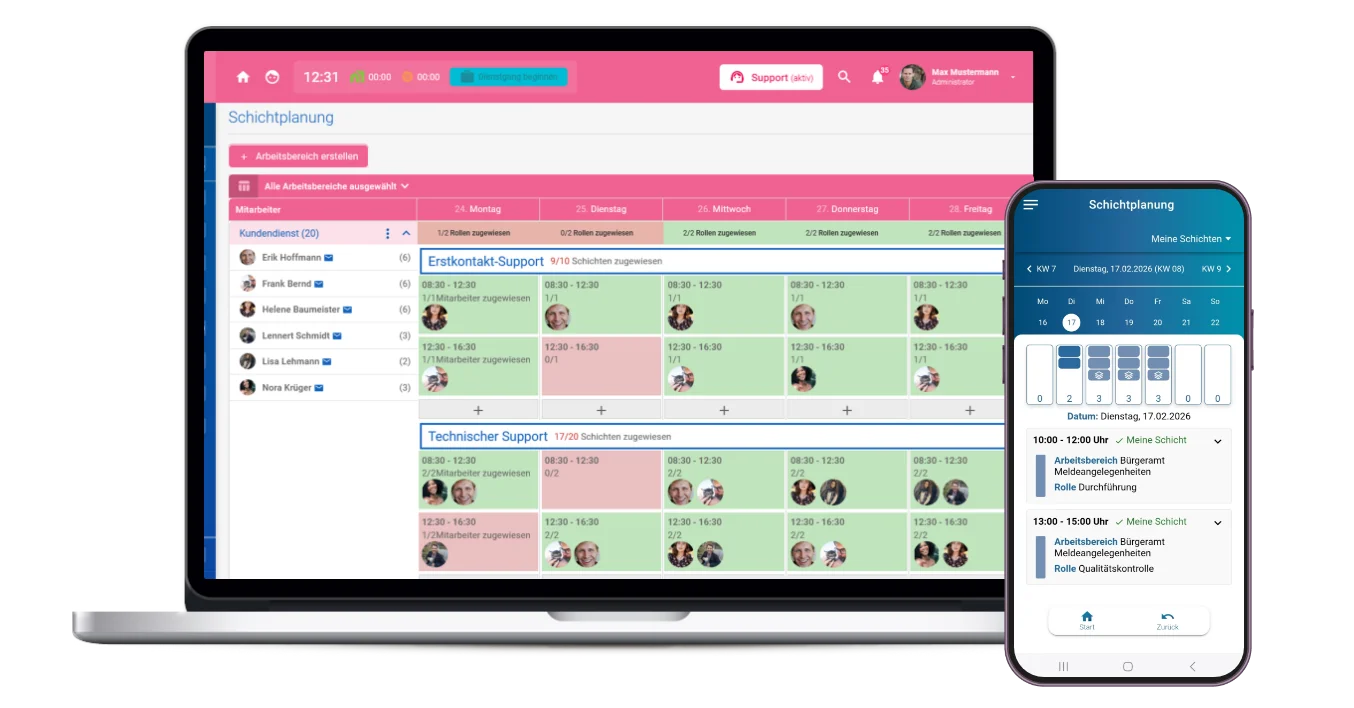 Schichtplanung Browser und App