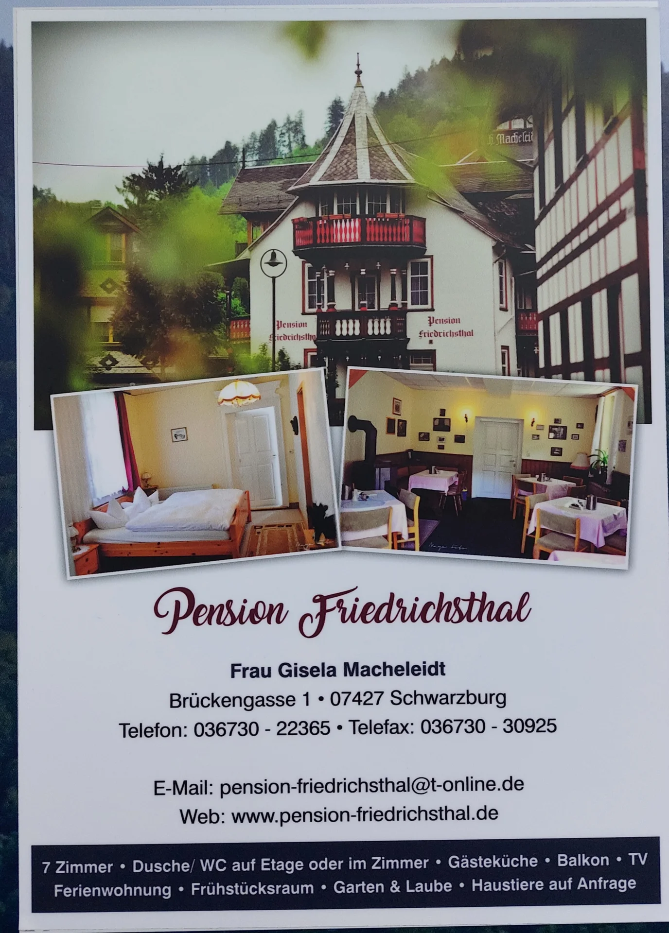 Flyer Pension Friedrichsthal