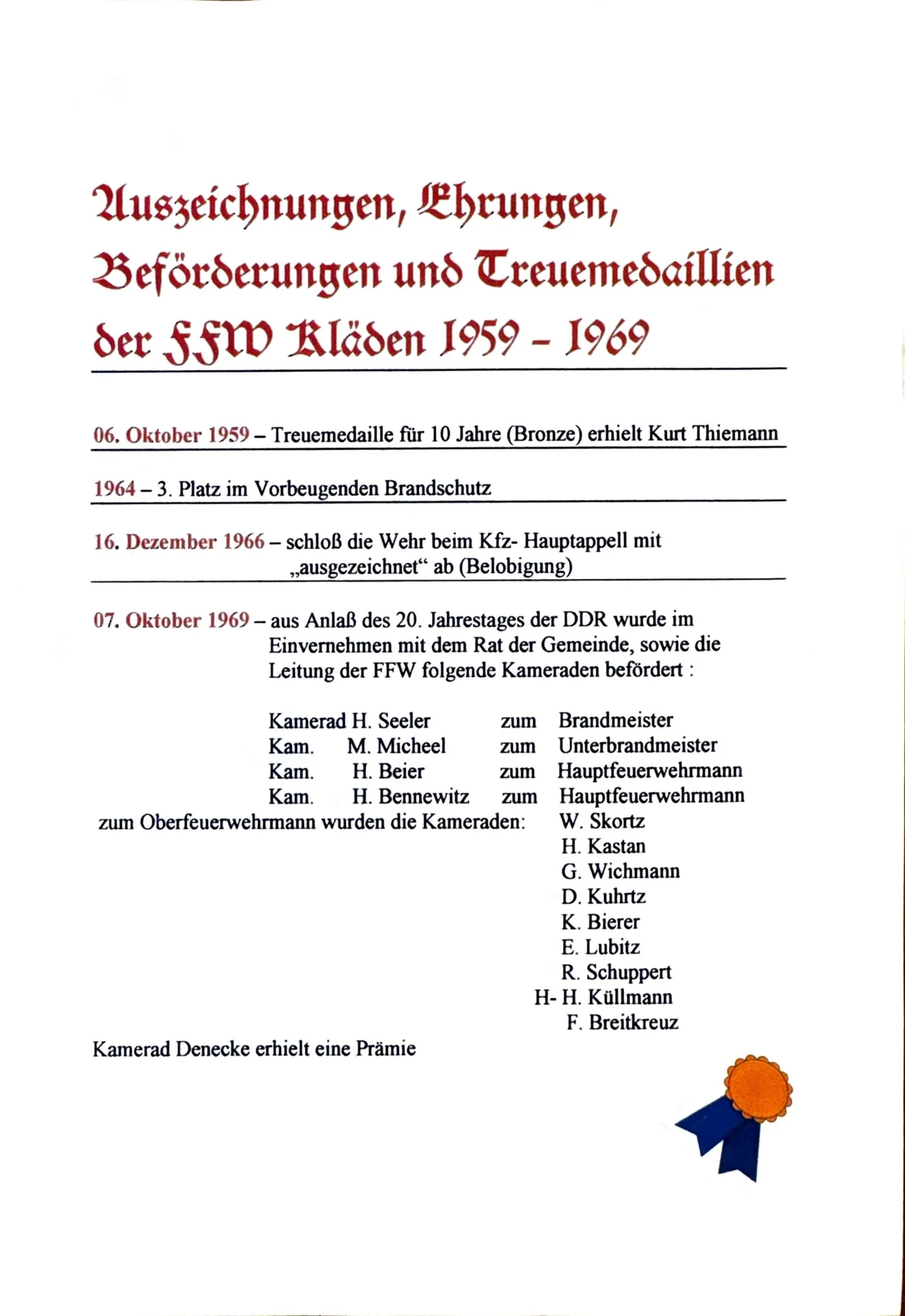 Beförderungen und Auszeichnungen 1959-1989 (1)