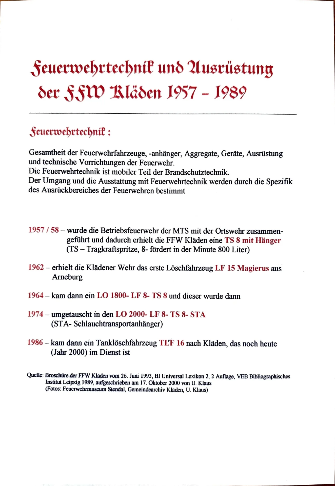 Feuerwehrtechnik und Ausrüstung (1)