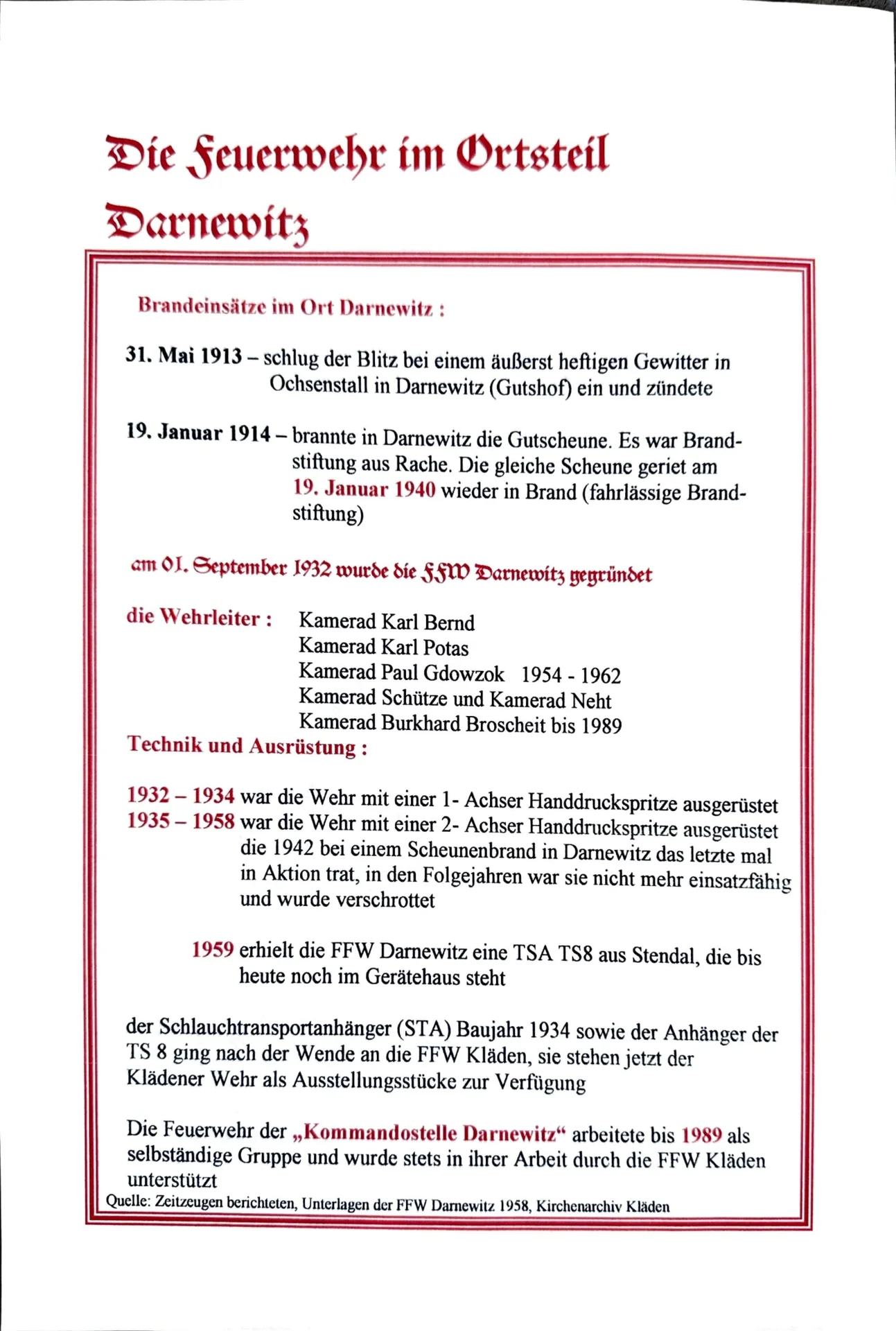 Freiwillige Feuerwehr Darnewitz 1932-1989 (1)