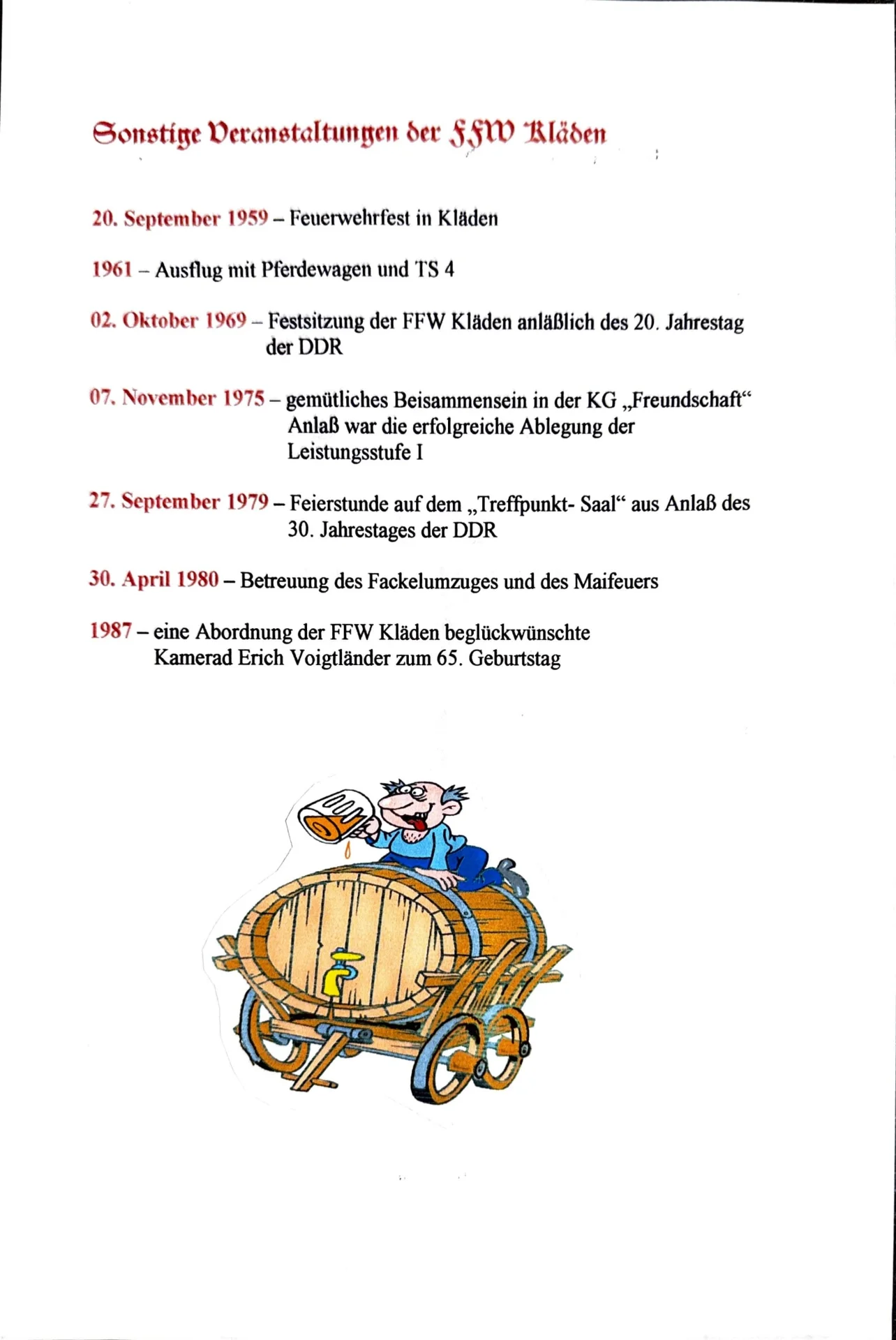 Jubilän, Feste und Veranstaltungen 1957-1989 (17)