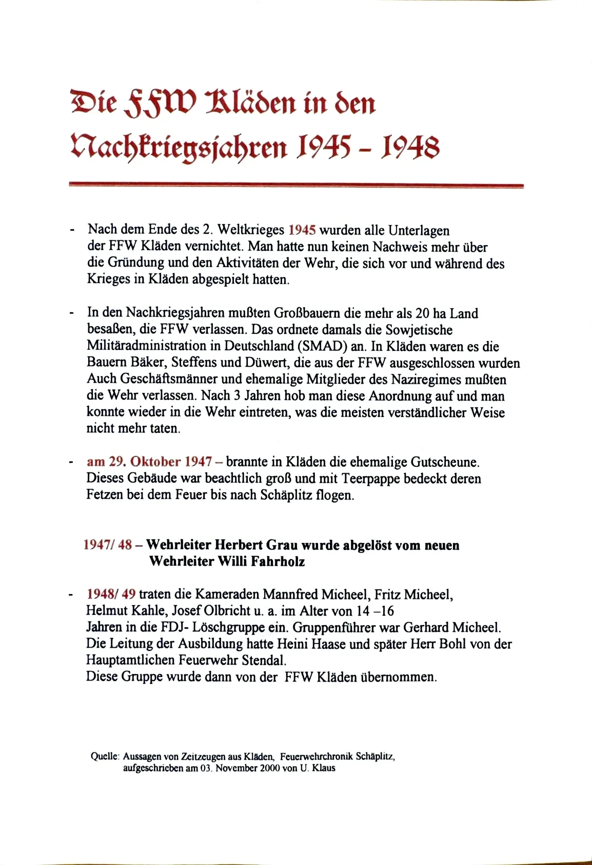 Ofw Kläden 1945-1949