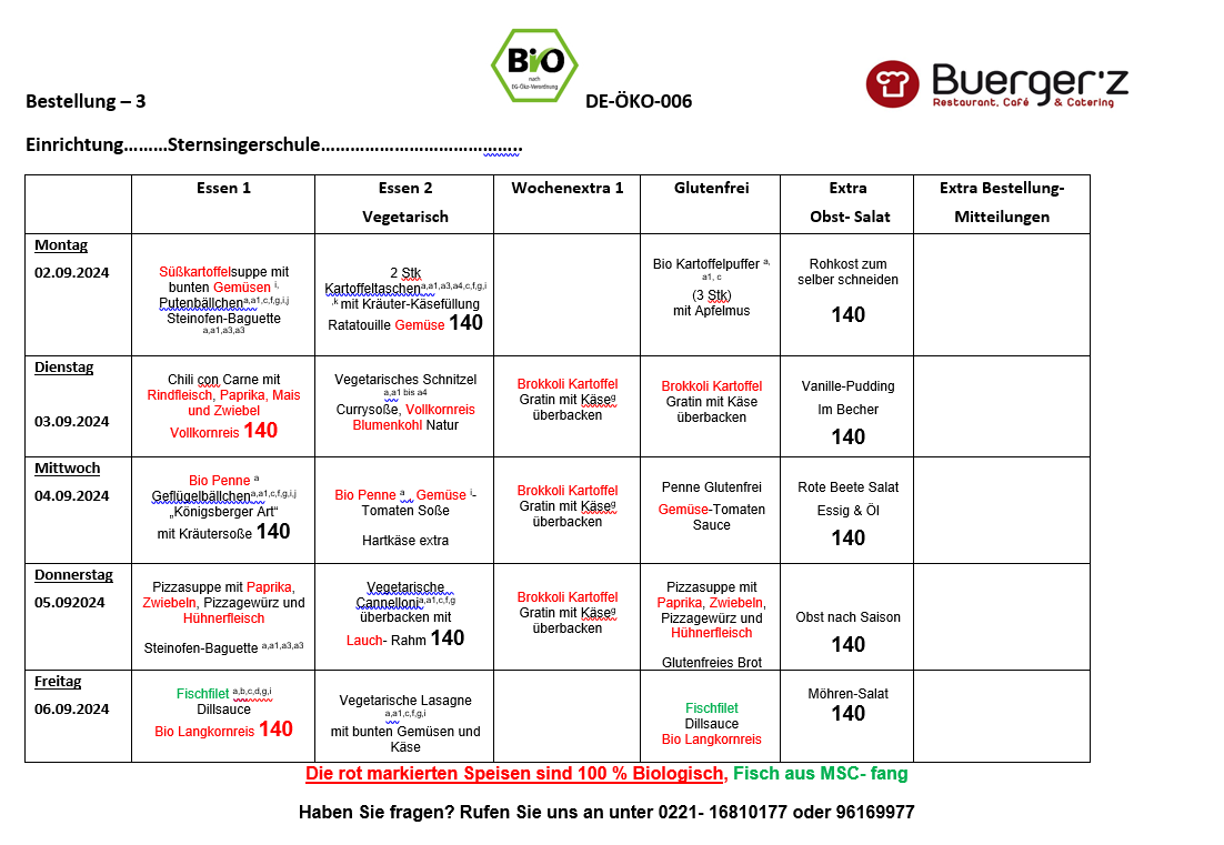 Essensplan 02.-06.09.2024