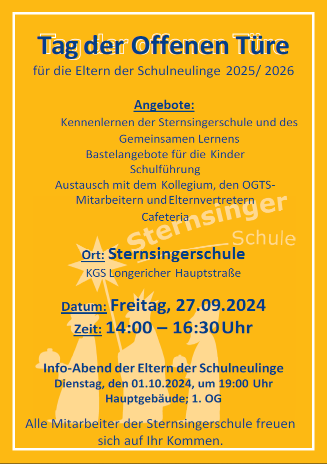 Plakat Tag der Offenen Türe 27.09.2024