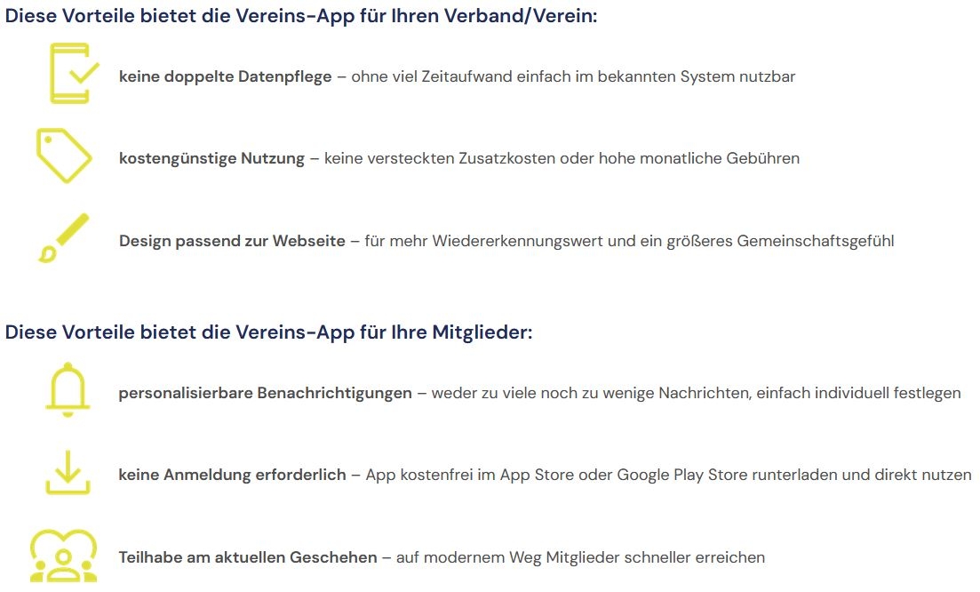 Vorteile Vereine Verbände