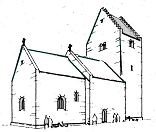 Kirche Zeichnung um 1308
