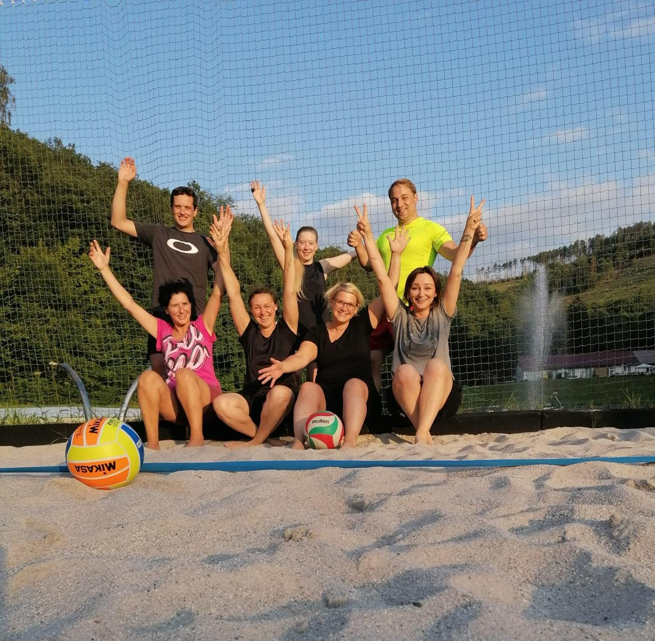 Beach-Volleyball am Weiher