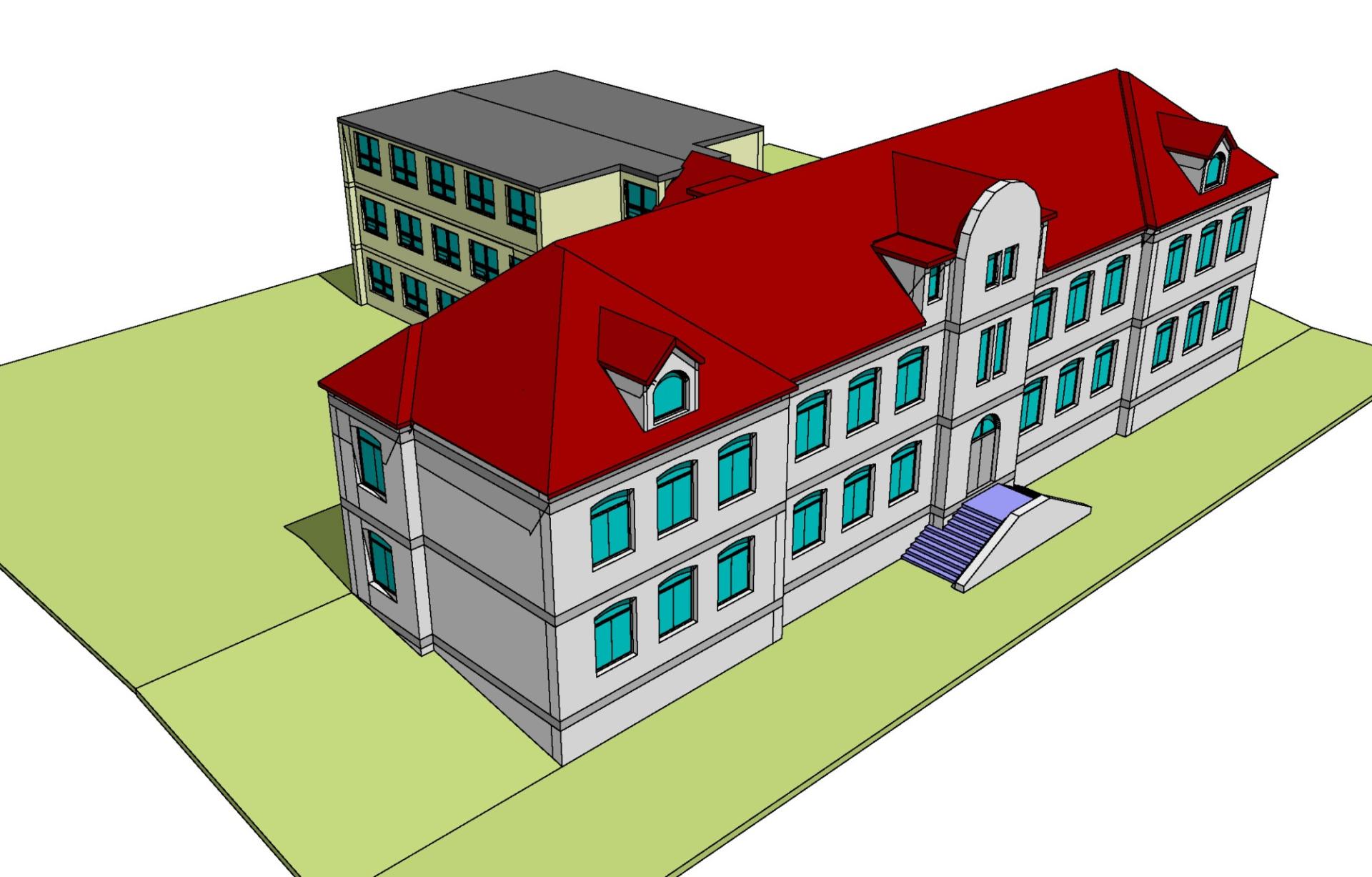 3D Ansicht Schule