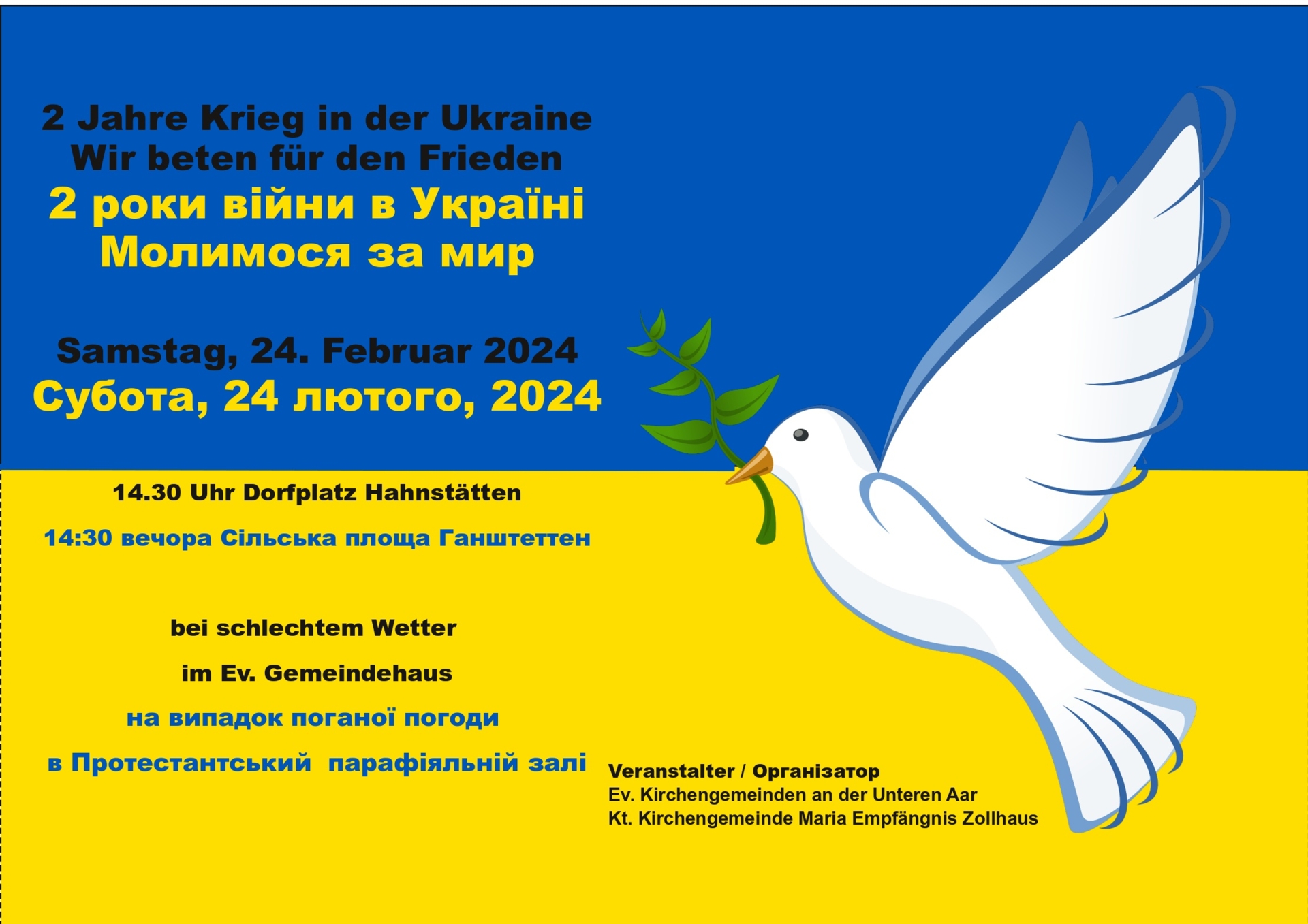 Plakat Friedensgebet 2024