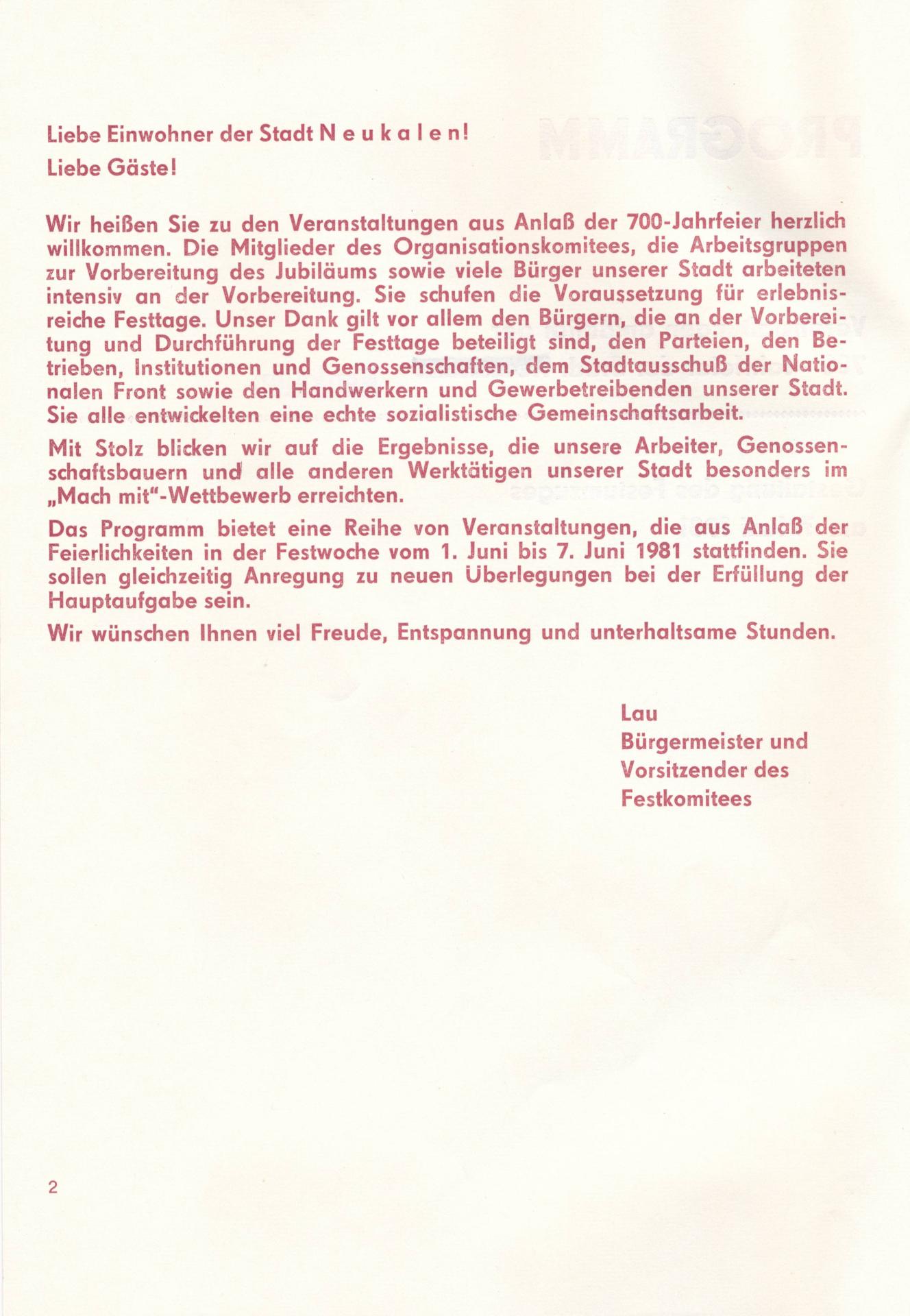 Festprogramm 1981 (3)