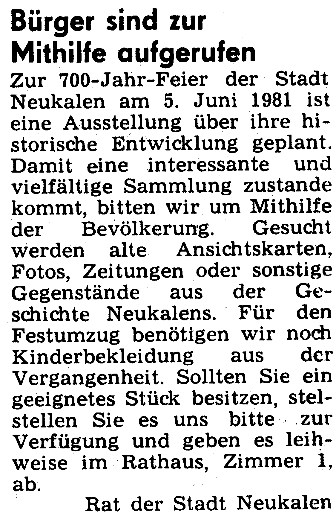 Zeitungsartikel 1981 (1)