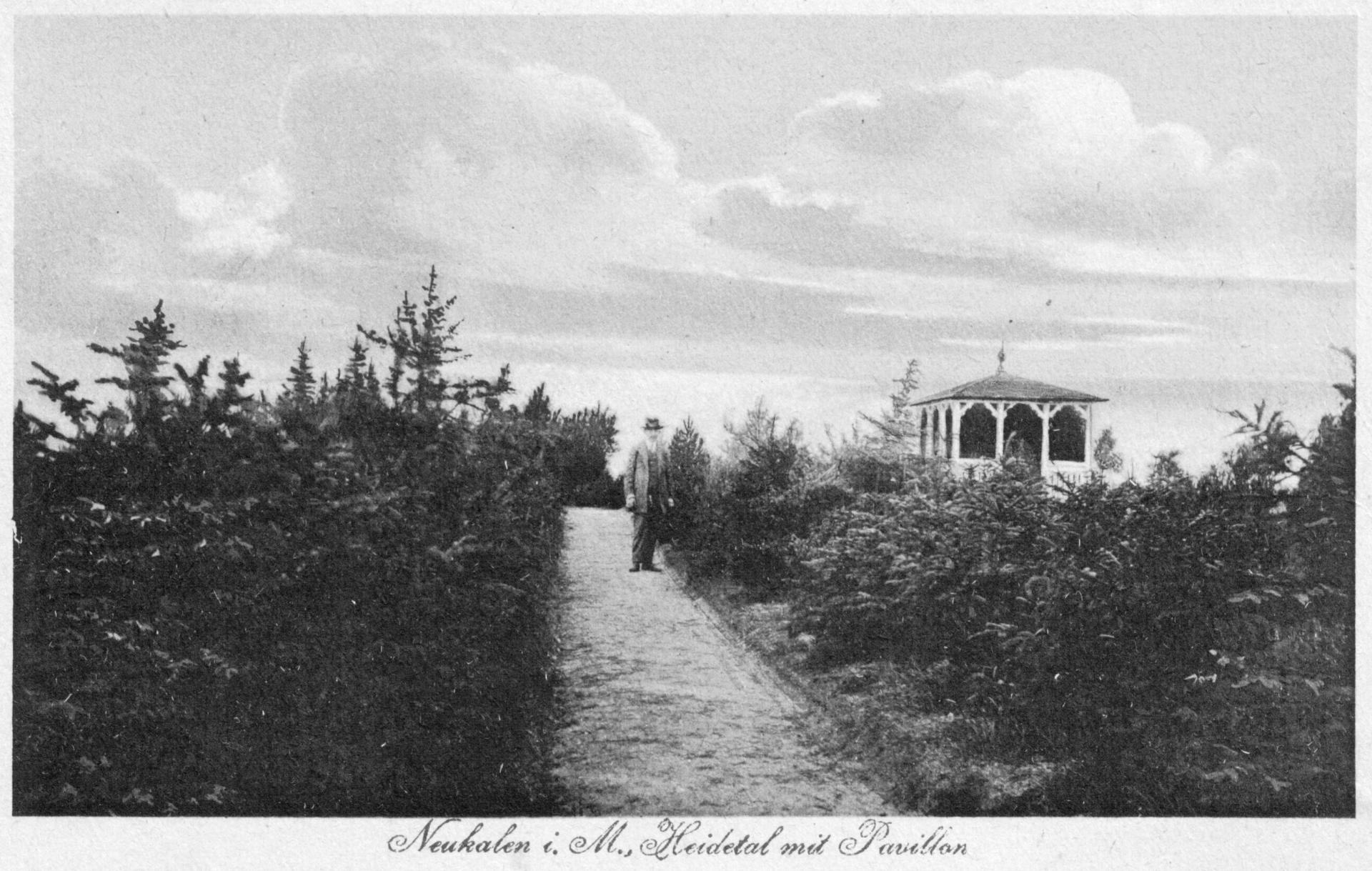 "Heidetal mit Pavillon" (Ansichtskarte, etwa 1920 - 1924)