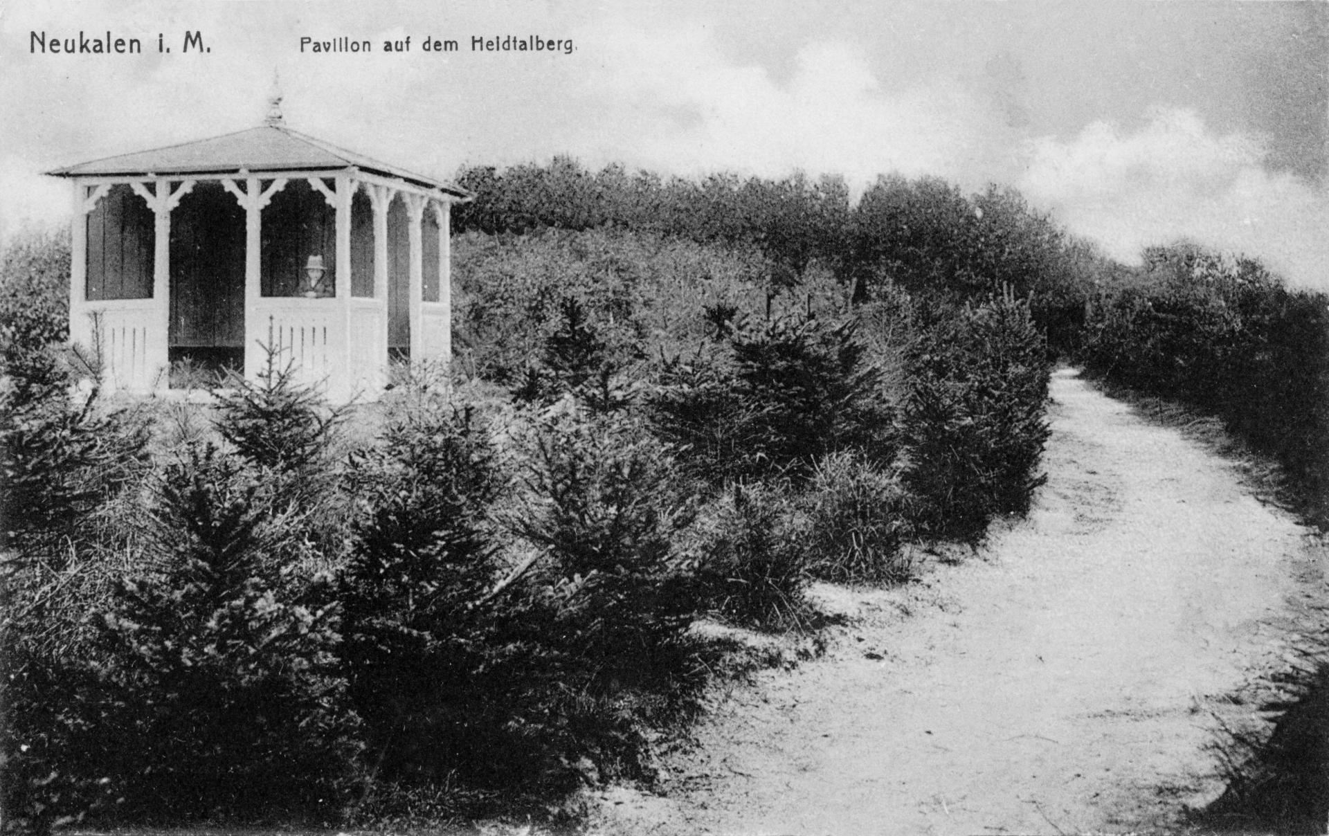"Pavillon auf dem Heidtalberg" (Ansichtskarte von 1915 oder früher)