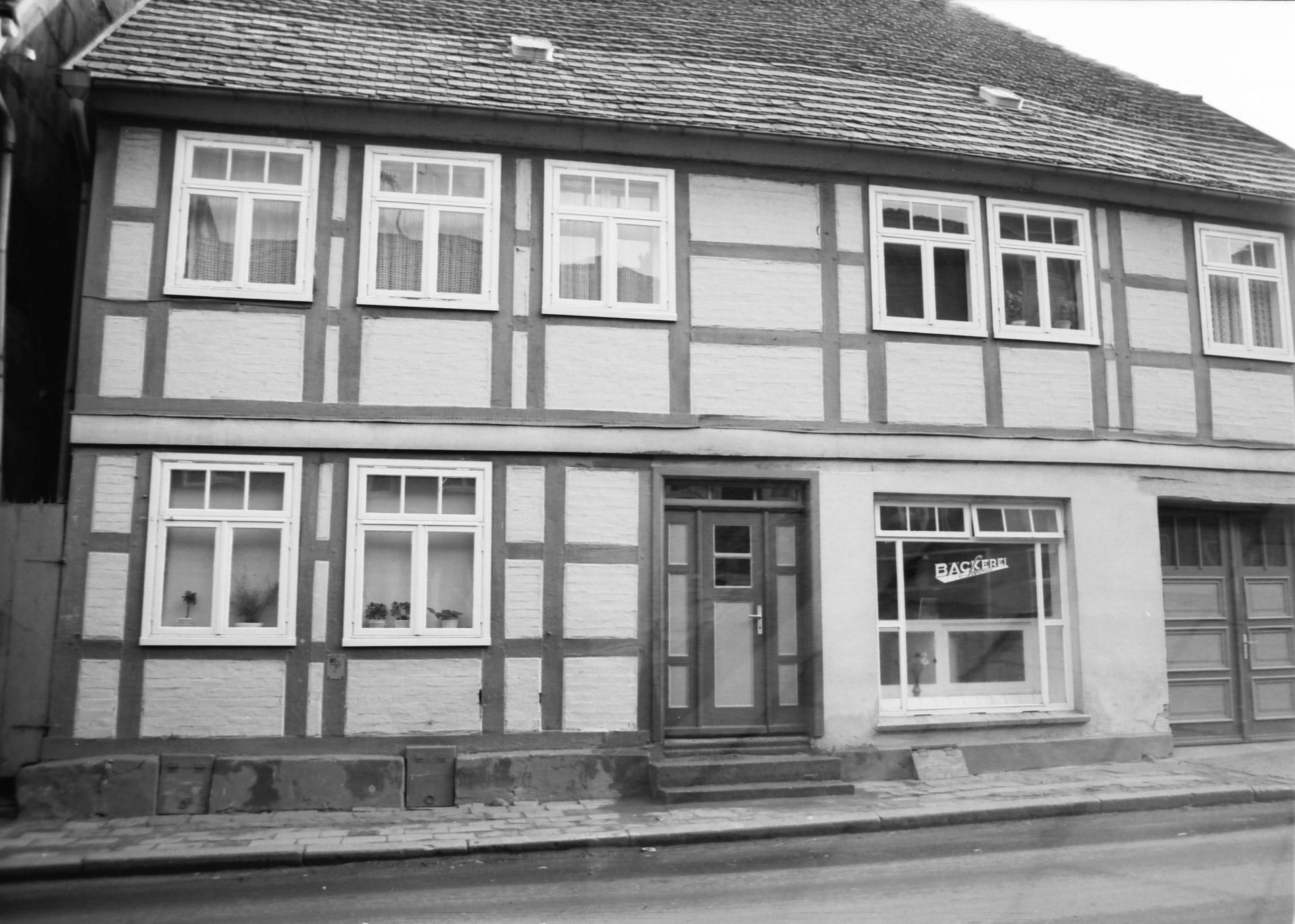 Die Bäckerei Schmidt in der Wilhelm-Pieck-Straße (1983).