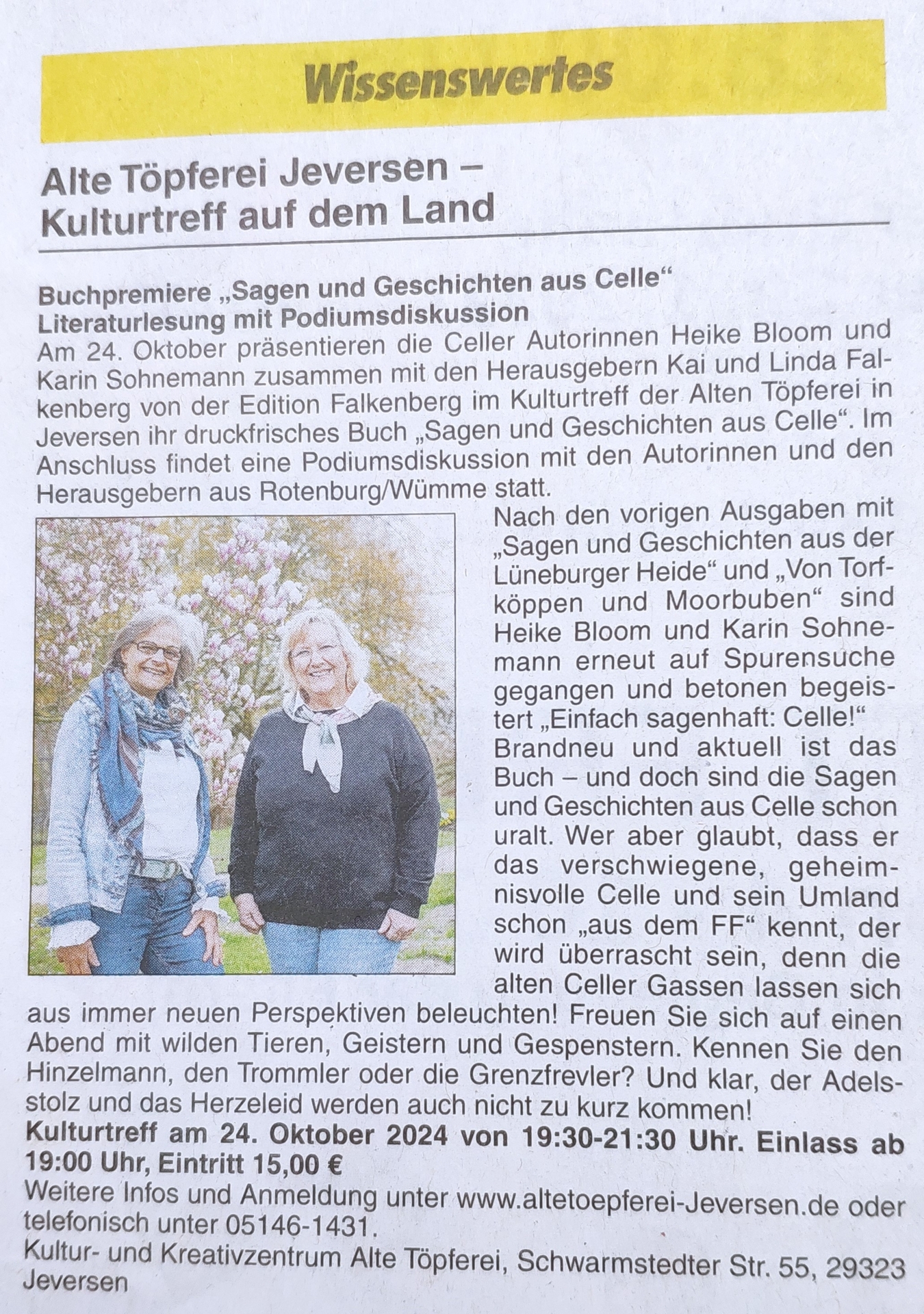 09. Wietzer Blatt-101024_KT_Oktober_KT_Lesung Verlag Falkenberg