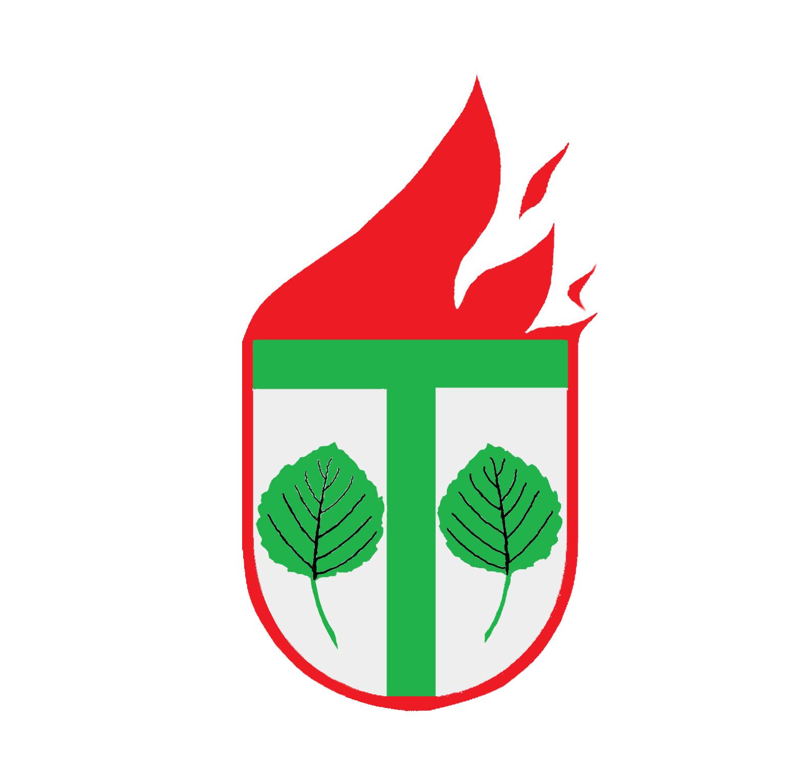 Logo Wappen mit Feuer