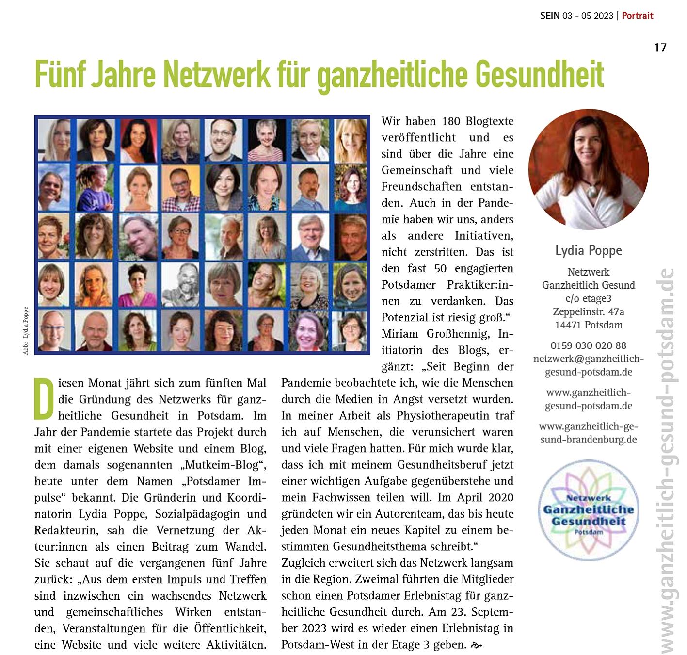 Presse Sein Magazin 5 Jahre Netzwerk