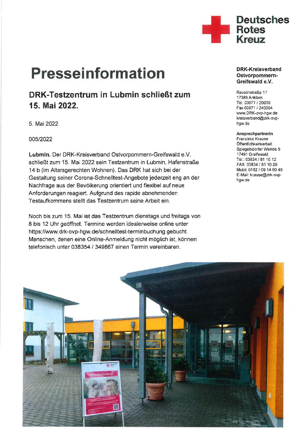 Presseinformation DRK-5.5.2022