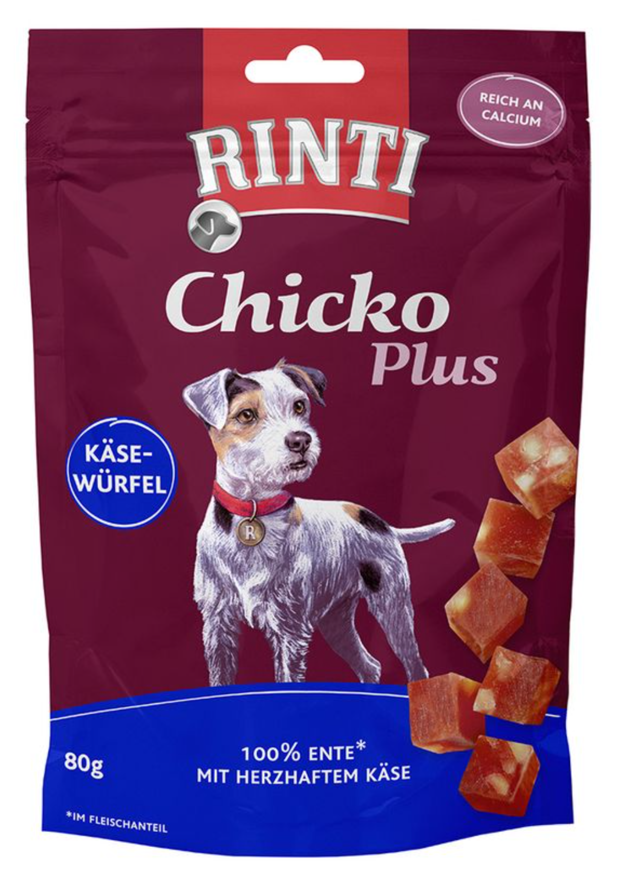 Rinti Chicko Plus - Ente mit Käse Würfel