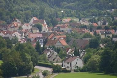 Blick auf den Ortskern von Kirchheim