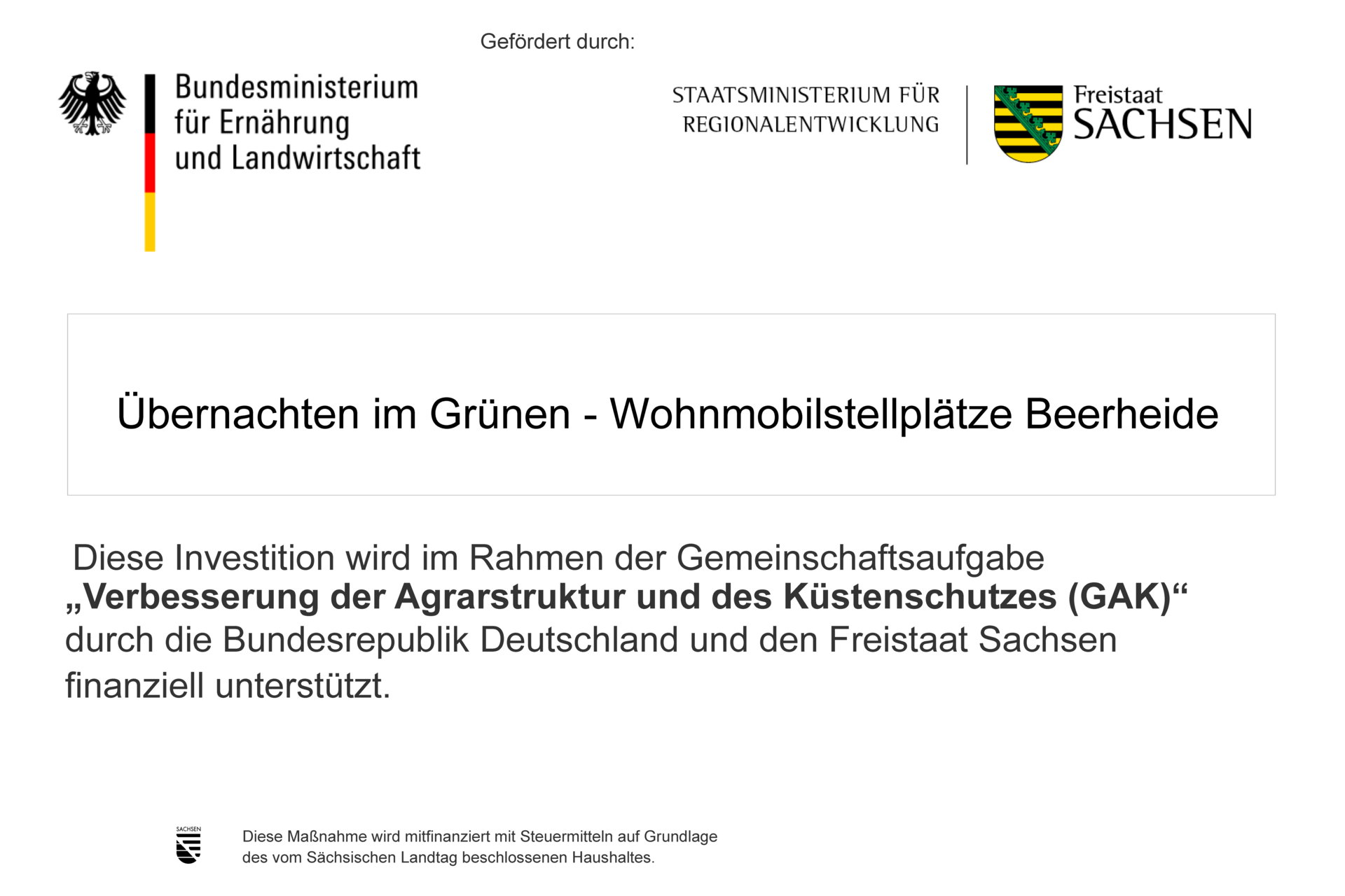 Wohnmobilstellplatz Beerheide Förderung