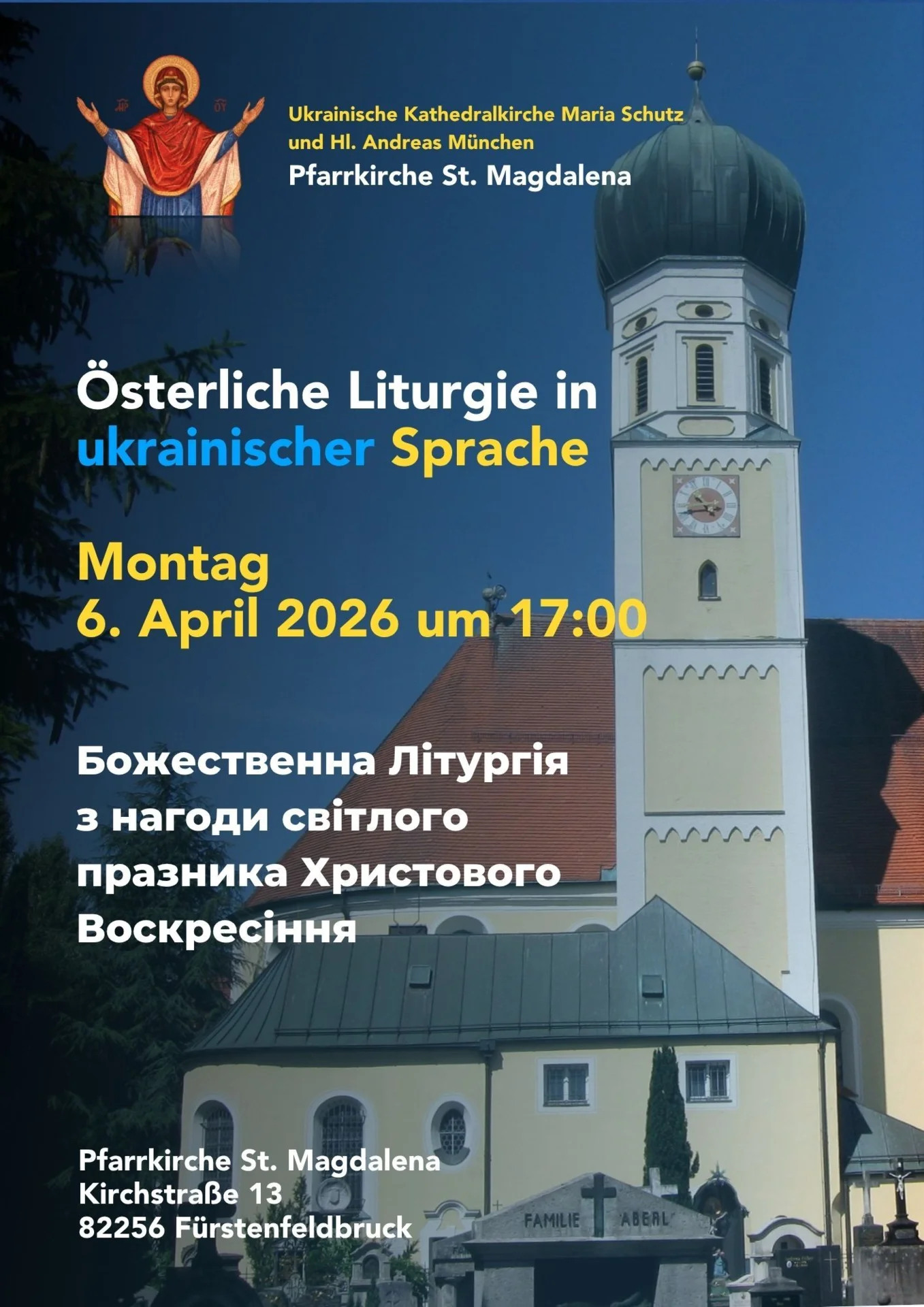 Heilige Liturgie in ukrainischer Sprache Sonntag 11. Januar 2026 um 900 (1)