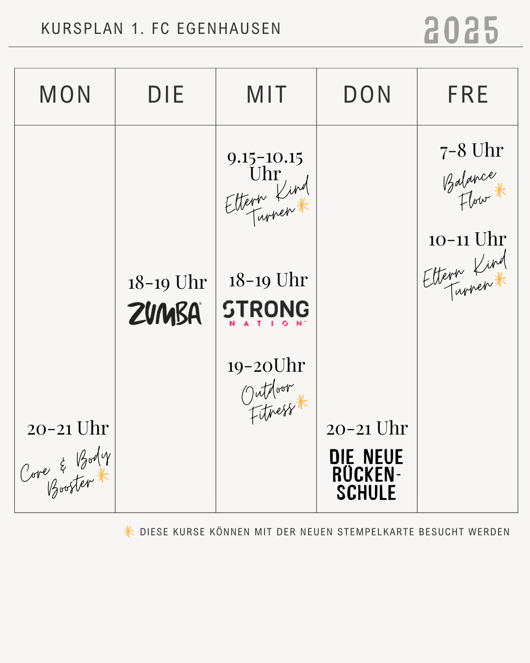 Wochenplan