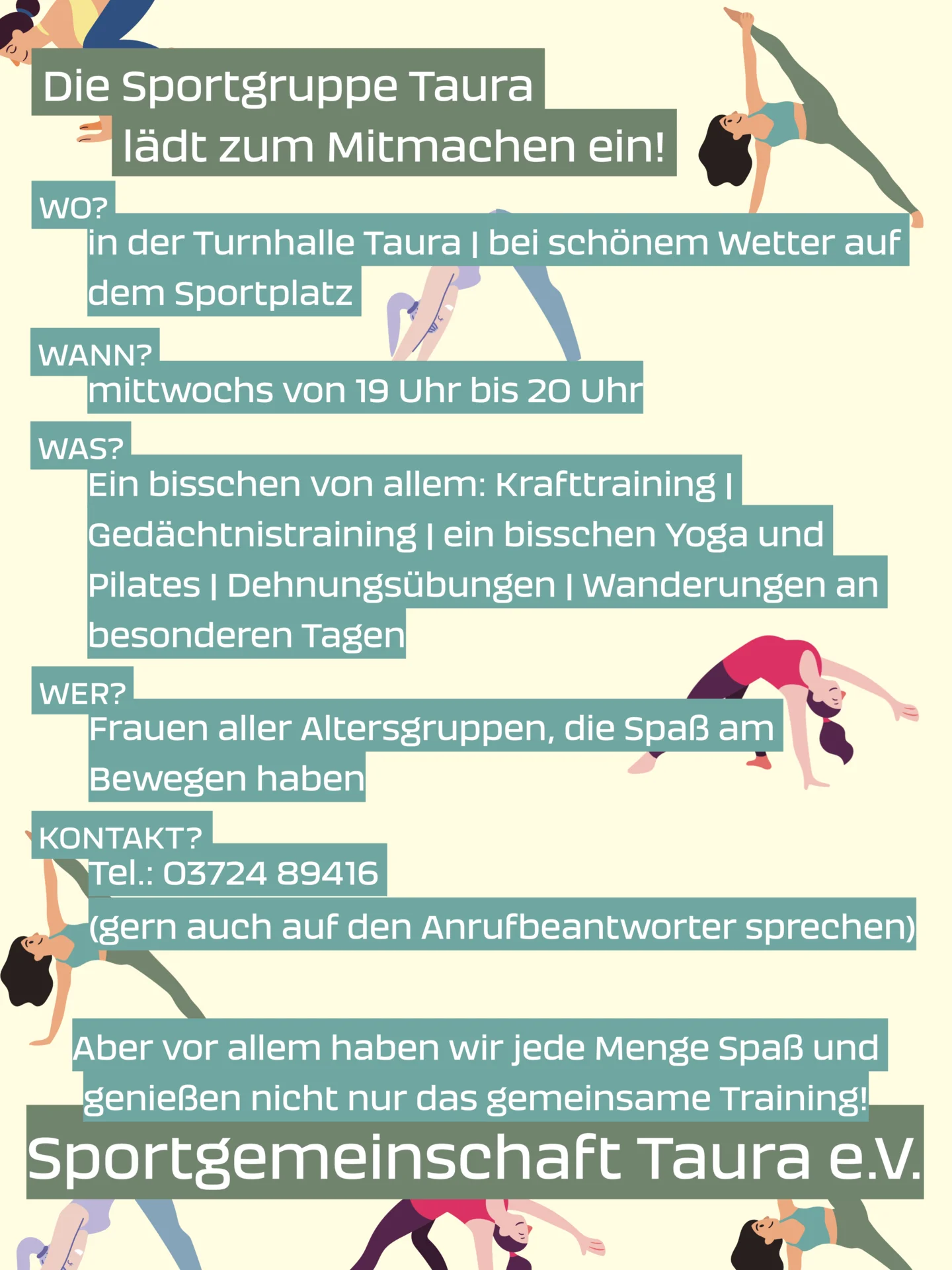 SG Taura sucht neue Sportlerinnen