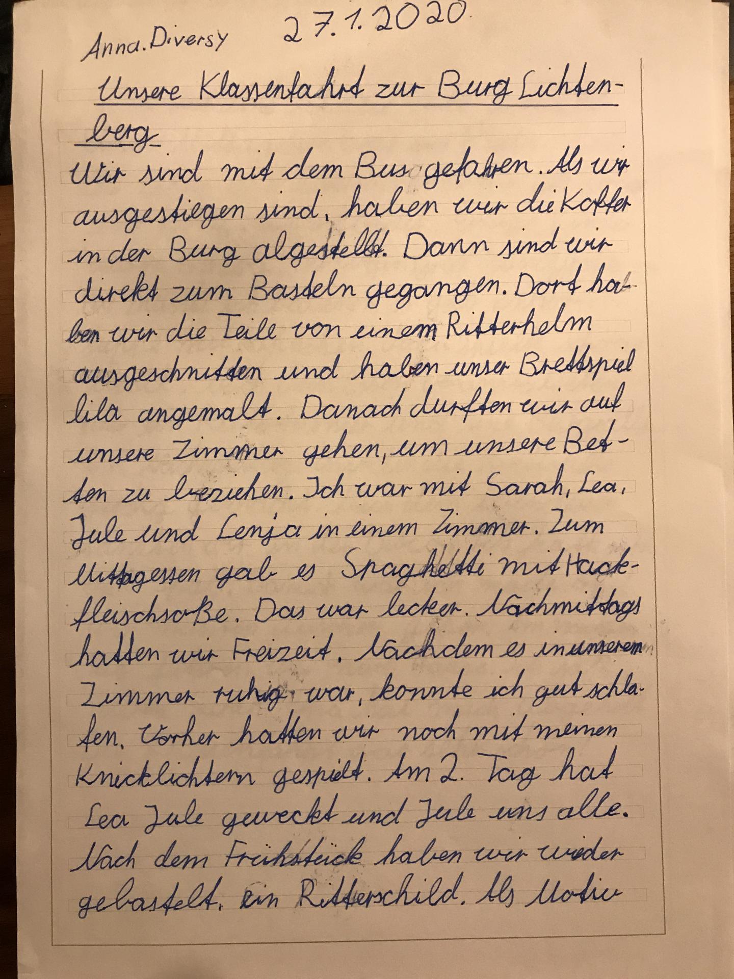 Bericht Anna Diversy 1