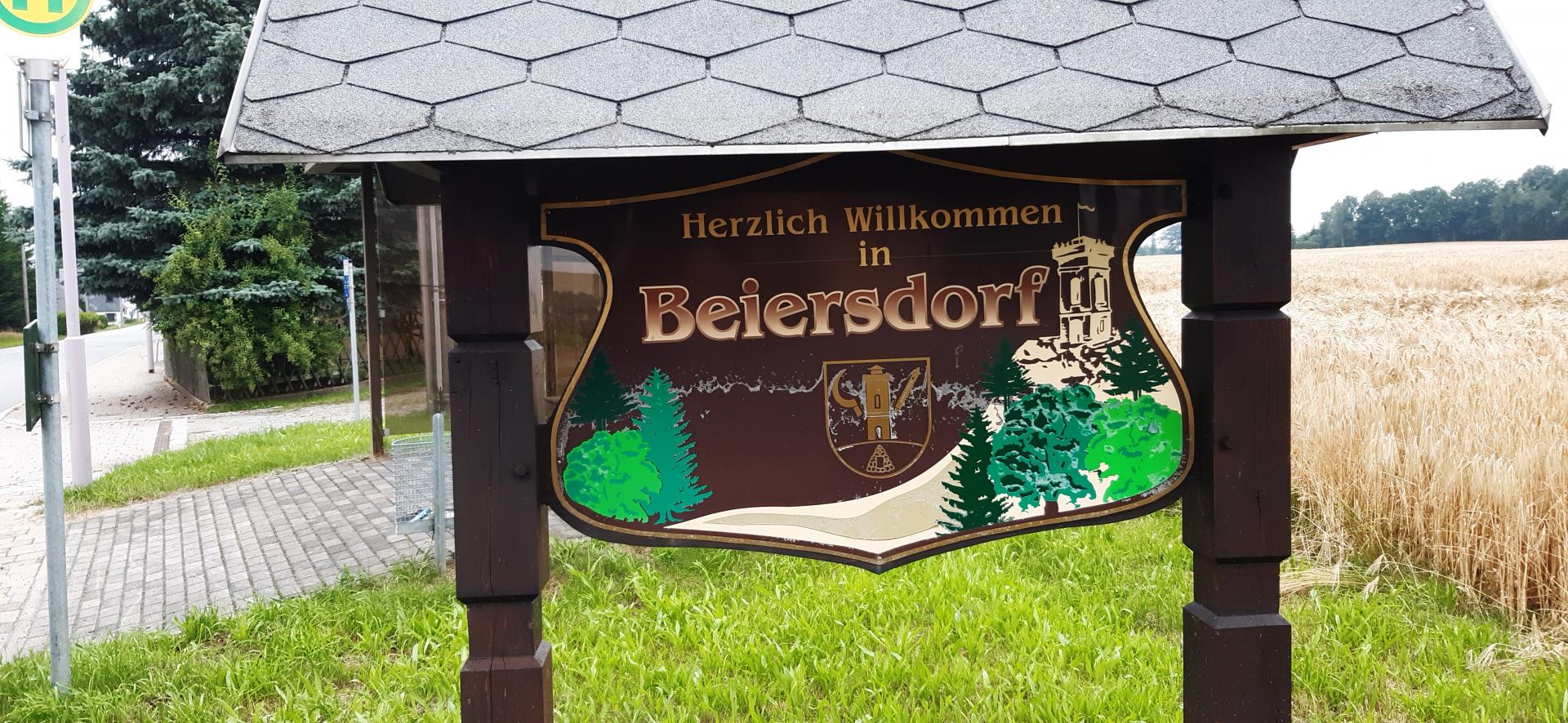 Ortseingangsschild Beiersdorf