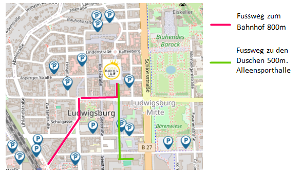 BarockLauf Duschen und Parken Grafik