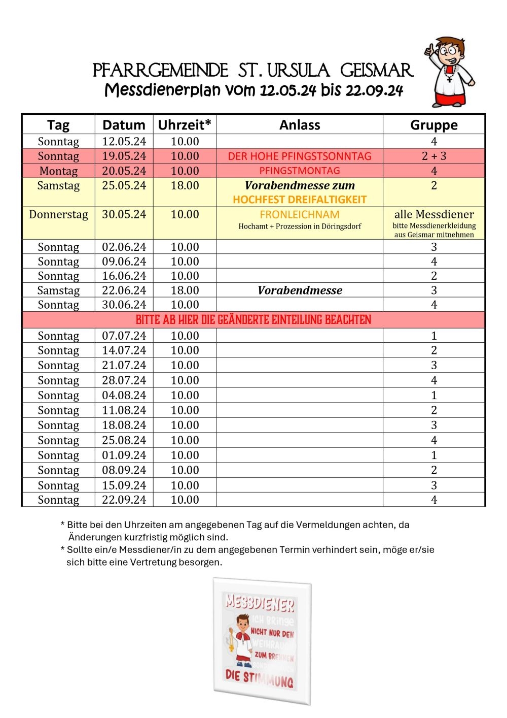 Messdienerplan bis 08.09.24-geändert