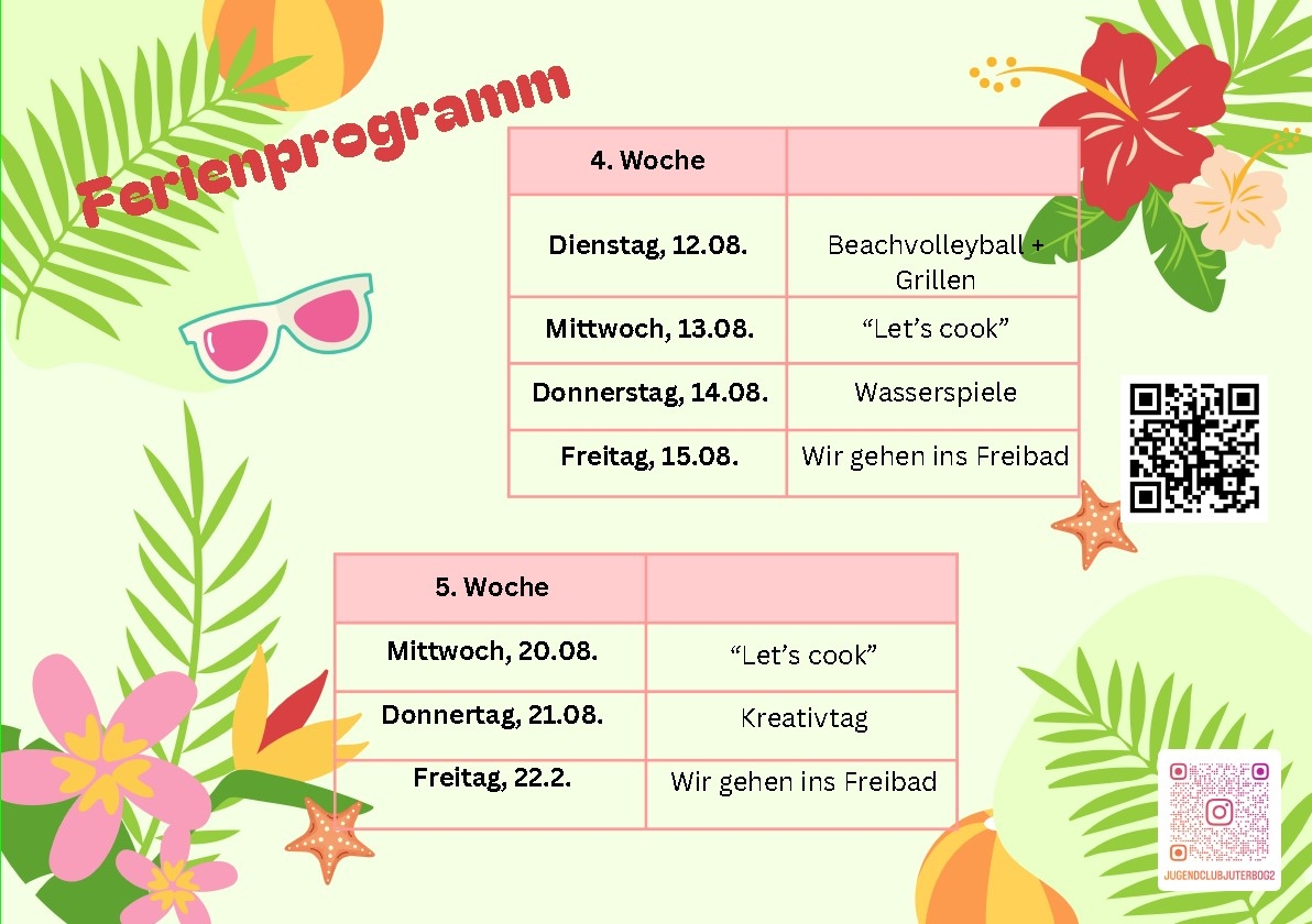 Teil 2 - Sommerferienporgramm