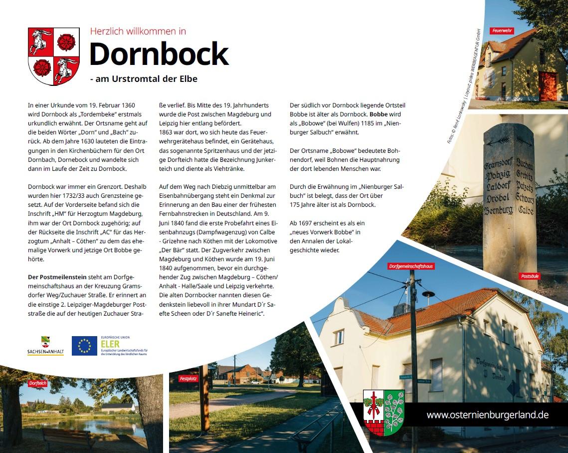 Tourismusschild Dornbock