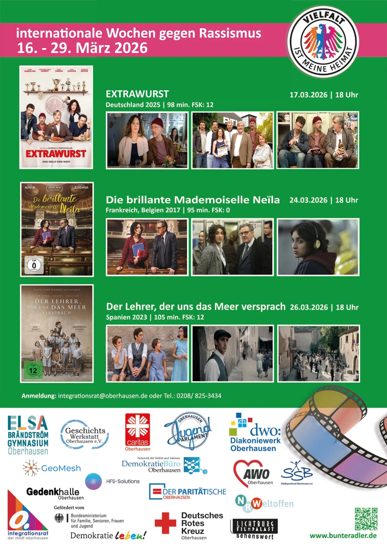 Plakat Kino-Reihe Integrationsrat Oberhausen
