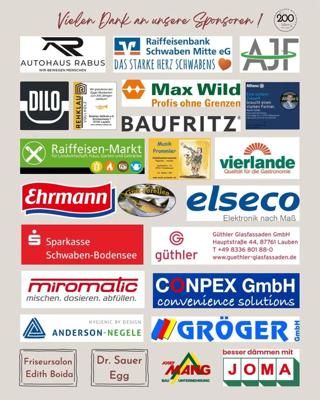 Sponsoren und Unterstüzer