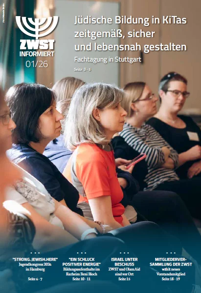 Titelbild - Ausgabe 1/2026 der Verbandszeitung „ZWST informiert”