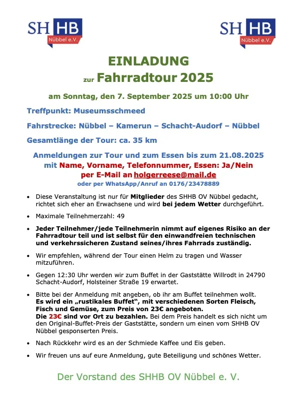 Plakat Fahrradtour 2025