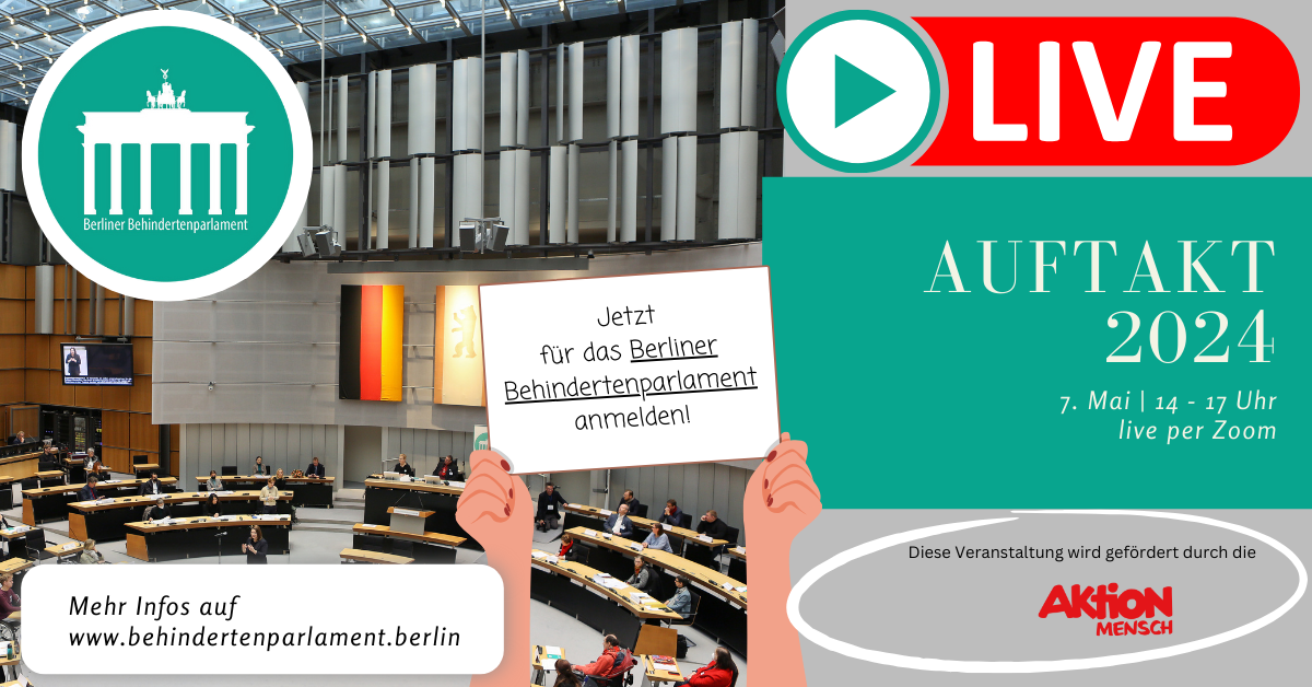 Share Pic 1 - Ankündigung Auftakt Berliner Behinderten Parlament 2024