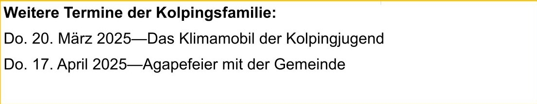 Termine März 2025