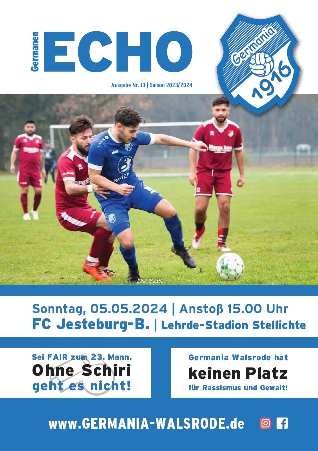 Germanen-Echo Aktuell Nr. 13 - FC Jesteburg - B. - 05.05.2024